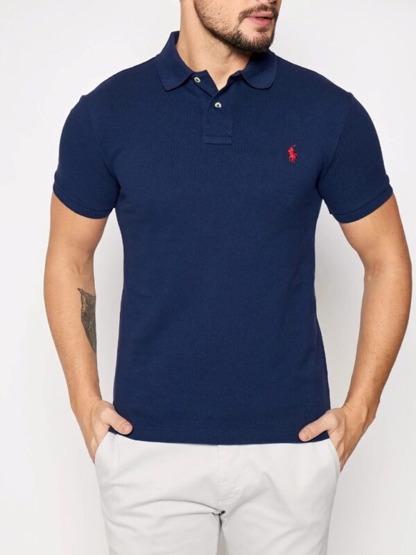 Polo Ralph Lauren Small Pony Polo Shirt- Navy Blue