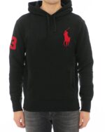 Ralph Lauren Big Pony Mesh Hoodie - Black