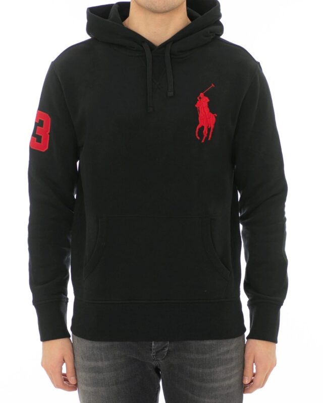 Ralph Lauren Big Pony Mesh Hoodie - Black