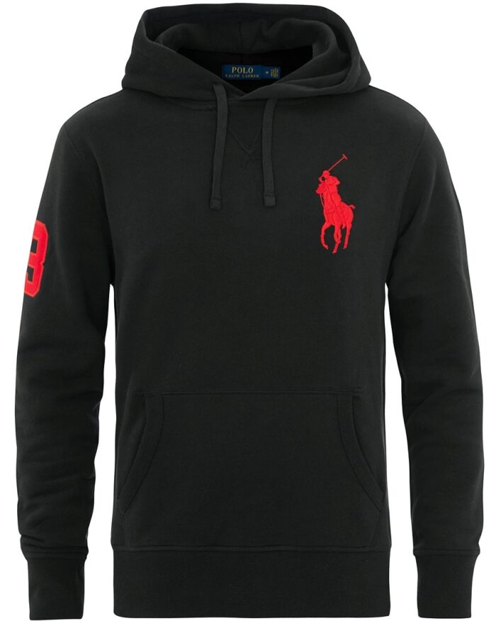 Ralph Lauren Big Pony Mesh Hoodie - Black