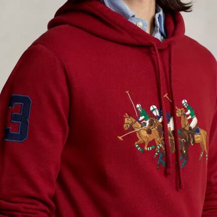 Ralph Lauren Triple Pony Hoodie - Maroon