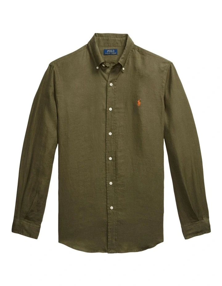 Polo Ralph Lauren SLIM FIT OXFORD SHIRT - Shirt - olive Outer fabric material: 100% cotton Fabric: oxford Care instructions: Machine wash at 40 °C