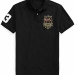 Polo Ralph Lauren CUSTOM SLIM FIT TRIPLE PONY SPORTSMAN POLO SHIRT-BLACK