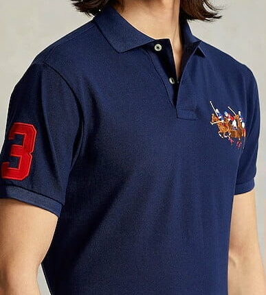 Polo Ralph Lauren CUSTOM SLIM FIT TRIPLE PONY POLO SHIRT - Polo shirt - NAVY BLUE
