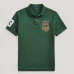 Polo Ralph Lauren CUSTOM SLIM FIT TRIPLE PONY SPORTSMAN POLO SHIRT-GREEN