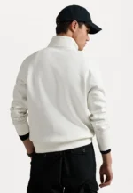 Polo Ralph Lauren DOUBLE KNIT QUARTER ZIP PULLOVER - Sweatshirt - white - Image 4