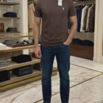 Polo Ralph Lauren CUSTOM SLIM FIT CREWNECK T-SHIRT – Basic T-shirt – Brown