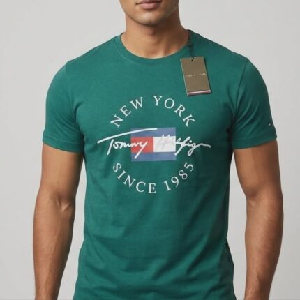 Tommy Hilfiger CORE LOGO TEE – Print T-shirt – Green
