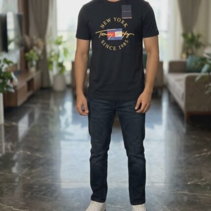 Tommy Hilfiger CORE LOGO TEE – Print T-shirt – Black