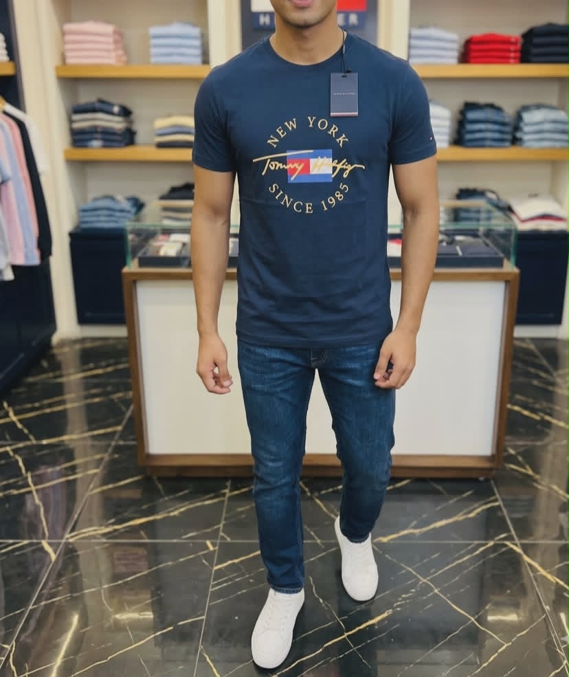 c484202b-4e4f-440d-adab-b83e3170c7e2 Tommy Hilfiger CORE LOGO TEE – Print T-shirt – Navy Blue - Image 1