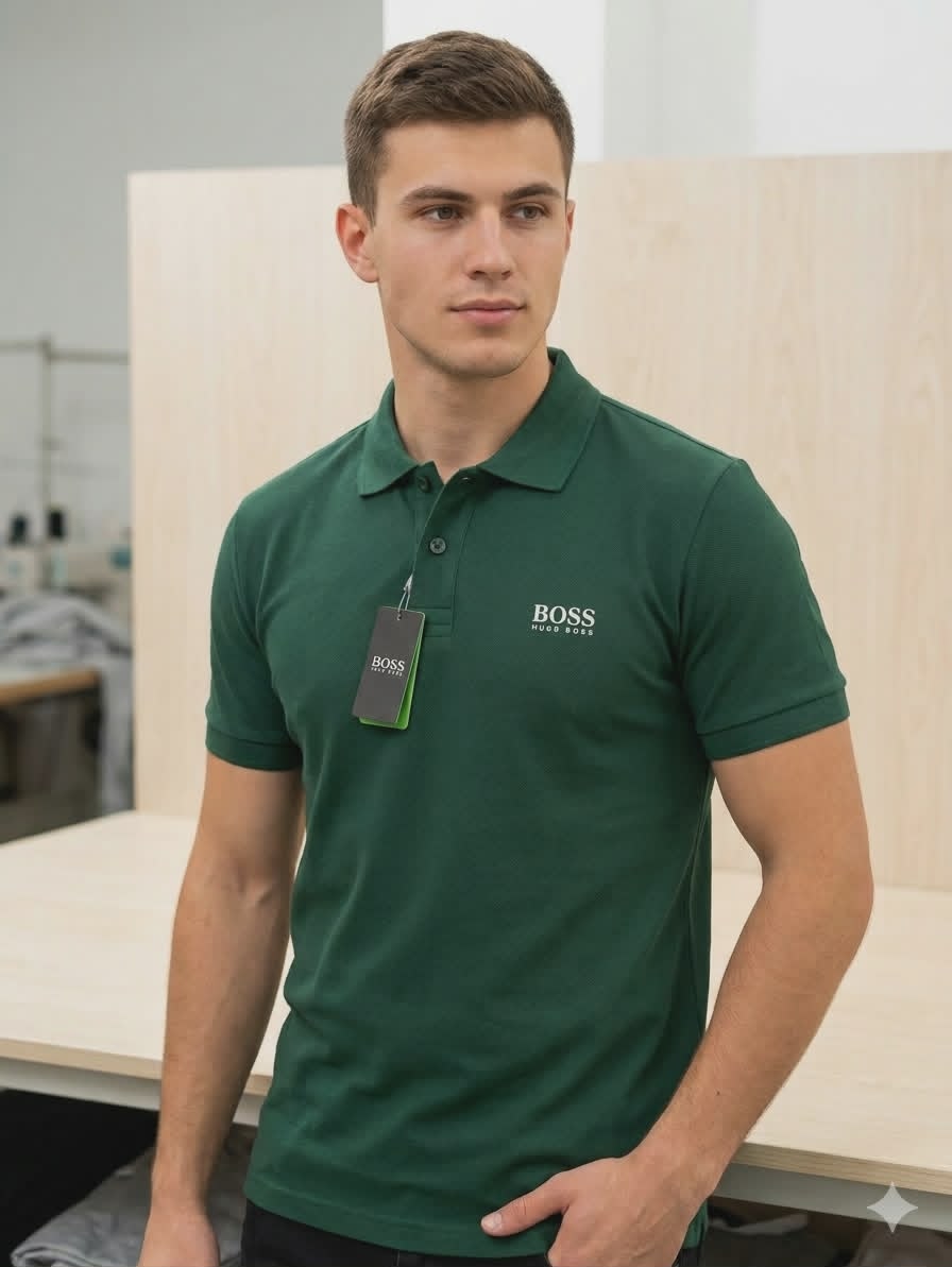 GREEN Hugo Boss Passenger Polo Shirt GREEN - Image 1