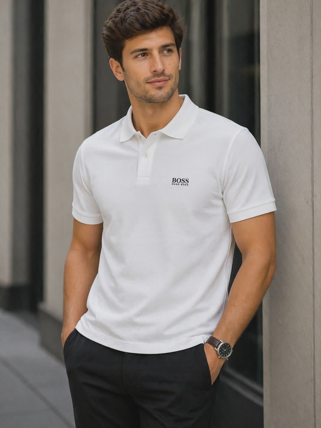 WHITE Hugo Boss Passenger Polo Shirt WHITE - Image 1