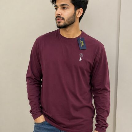 Polo Ralph Lauren CLASSIC FIT JERSEY LONG SLEEVE T SHIRT – Long sleeved Marron