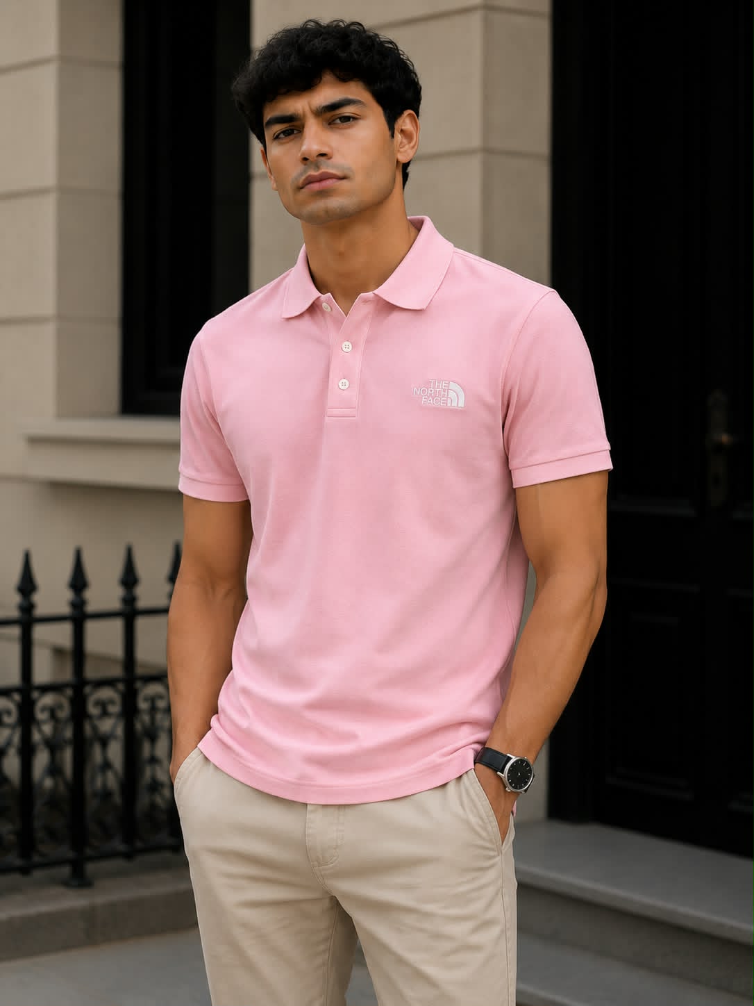 876a73e2-e21a-4e90-9f7d-087151a29677 The North Face PREMIUM FIT – Polo shirt – Baby pink - Image 1